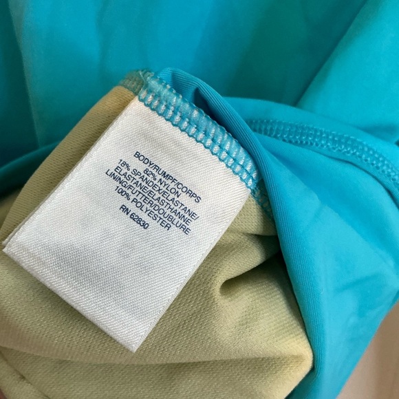 LANDS END Long Sleeve Rash Guard Smiley Face Kids L 14 Blue Swim Shirt Top - Picture 3 of 4